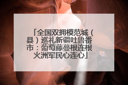 全国双拥模范城（县）巡礼新疆吐鲁番市：葡萄藤蔓根连根 火洲军民心连心