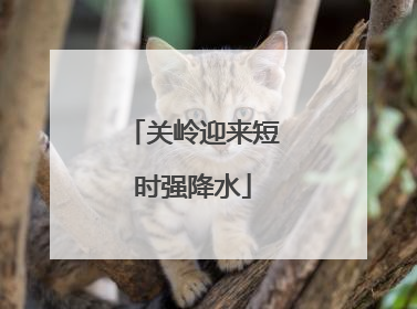 关岭迎来短时强降水