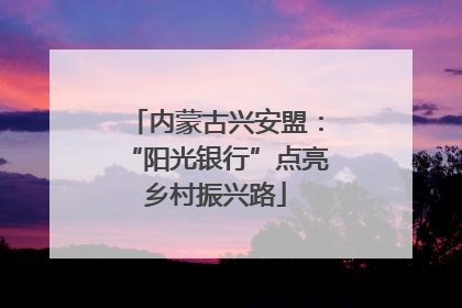 内蒙古兴安盟：“阳光银行”点亮乡村振兴路