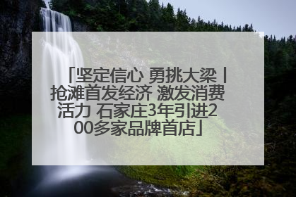 坚定信心 勇挑大梁丨抢滩首发经济 激发消费活力 石家庄3年引进200多家品牌首店