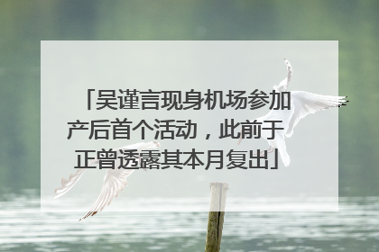 吴谨言现身机场参加产后首个活动，此前于正曾透露其本月复出
