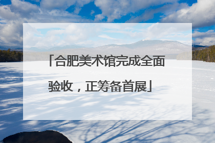 合肥美术馆完成全面验收，正筹备首展