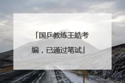 国乒教练王皓考编，已通过笔试
