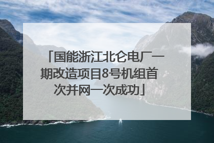 国能浙江北仑电厂一期改造项目8号机组首次并网一次成功