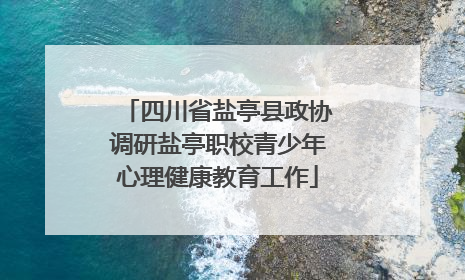 四川省盐亭县政协调研盐亭职校青少年心理健康教育工作