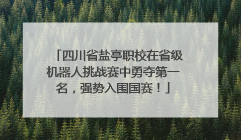四川省盐亭职校在省级机器人挑战赛中勇夺第一名，强势入围国赛！
