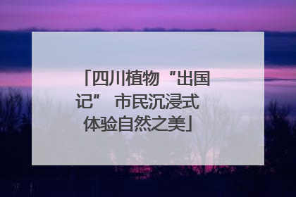 四川植物“出国记” 市民沉浸式体验自然之美