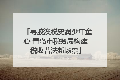 寻胶澳税史润少年童心 青岛市税务局构建税收普法新场景