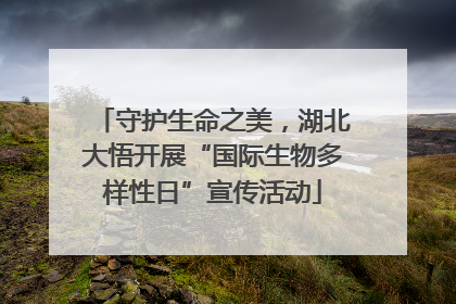 守护生命之美，湖北大悟开展“国际生物多样性日”宣传活动