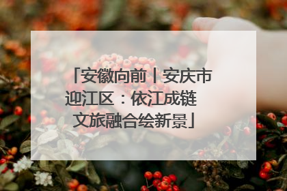 安徽向前丨安庆市迎江区：依江成链 文旅融合绘新景