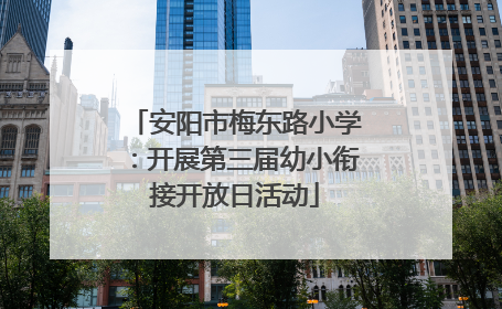 安阳市梅东路小学：开展第三届幼小衔接开放日活动