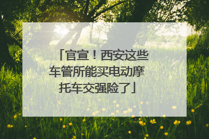 官宣！西安这些车管所能买电动摩托车交强险了