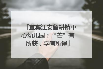 宜宾江安留耕镇中心幼儿园：“芒”有所获，学有所得