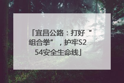 宜昌公路：打好“组合拳”，护牢S254安全生命线