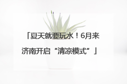 夏天就要玩水！6月来济南开启“清凉模式”