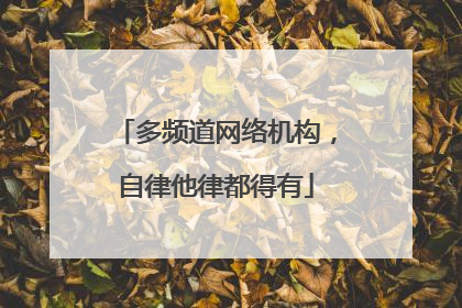 多频道网络机构，自律他律都得有