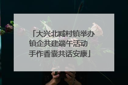 大兴北臧村镇举办镇企共建端午活动 手作香囊共话安康