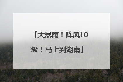 大暴雨！阵风10级！马上到湖南