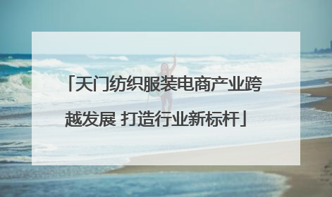 天门纺织服装电商产业跨越发展 打造行业新标杆