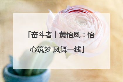 奋斗者丨黄怡凤：怡心筑梦 凤舞一线