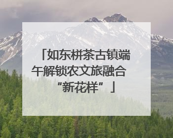 如东栟茶古镇端午解锁农文旅融合“新花样”