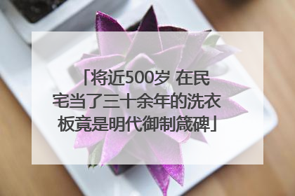 将近500岁 在民宅当了三十余年的洗衣板竟是明代御制箴碑