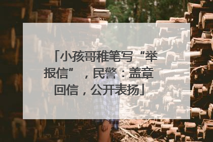 小孩哥稚笔写“举报信”，民警：盖章回信，公开表扬