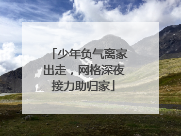 少年负气离家出走，网格深夜接力助归家