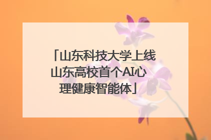 山东科技大学上线山东高校首个AI心理健康智能体