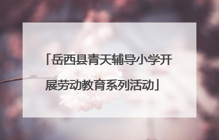 岳西县青天辅导小学开展劳动教育系列活动