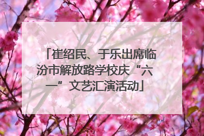 崔绍民、于乐出席临汾市解放路学校庆“六一”文艺汇演活动