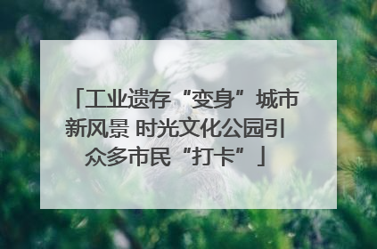 工业遗存“变身”城市新风景 时光文化公园引众多市民“打卡”