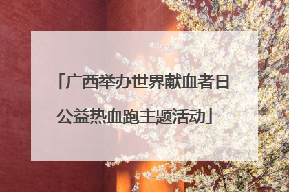 广西举办世界献血者日公益热血跑主题活动
