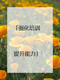 强化培训 提升能力