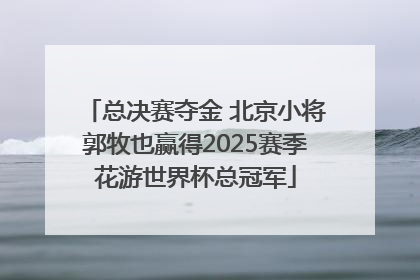 总决赛夺金 北京小将郭牧也赢得2025赛季花游世界杯总冠军