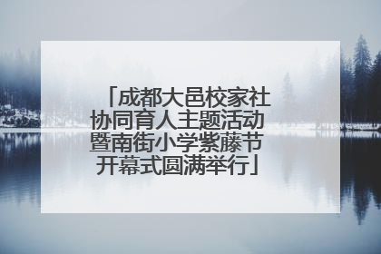 成都大邑校家社协同育人主题活动暨南街小学紫藤节开幕式圆满举行