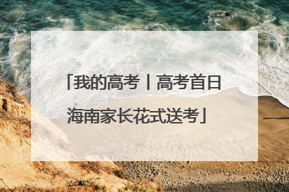 我的高考丨高考首日 海南家长花式送考