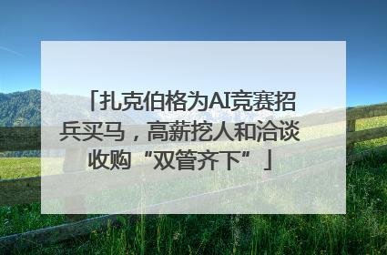 扎克伯格为AI竞赛招兵买马，高薪挖人和洽谈收购“双管齐下”
