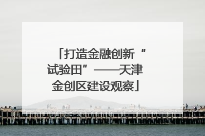 打造金融创新“试验田”——天津金创区建设观察