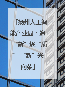 扬州人工智能产业园：追“新”逐“质” “新”兴向荣