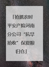 抢抓农时 平安产险河南分公司“抗旱抢收”保夏粮归仓