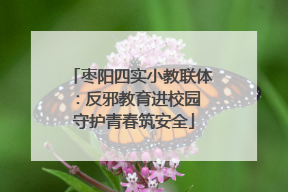 枣阳四实小教联体：反邪教育进校园 守护青春筑安全