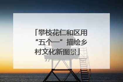攀枝花仁和区用“五个一”描绘乡村文化新图景