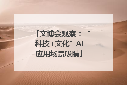 文博会观察：“科技+文化”AI应用场景吸睛