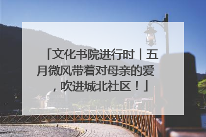 文化书院进行时丨五月微风带着对母亲的爱，吹进城北社区！