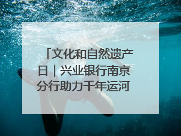 文化和自然遗产日｜兴业银行南京分行助力千年运河焕新出彩