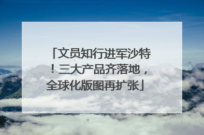 文员知行进军沙特！三大产品齐落地，全球化版图再扩张