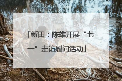 新田：陈雄开展“七一”走访慰问活动