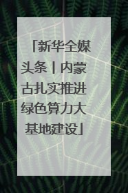 新华全媒头条丨内蒙古扎实推进绿色算力大基地建设