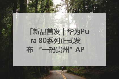 新品首发｜华为Pura 80系列正式发布 “一码贵州”APP抢先开售！